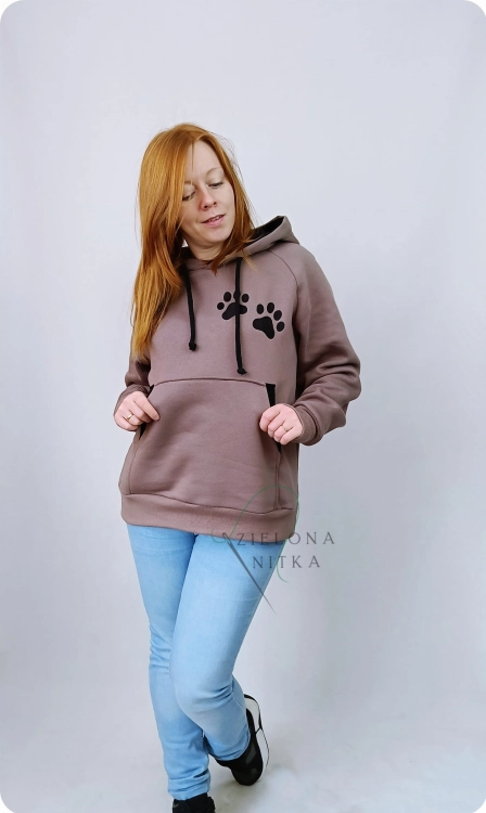 Ciepła bluza damska MEGI z haftem PIES ELEGANT
