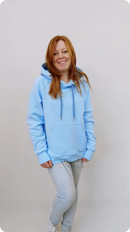 Bluza damska z kapturem MEGI ( z meszkiem, ciepła)