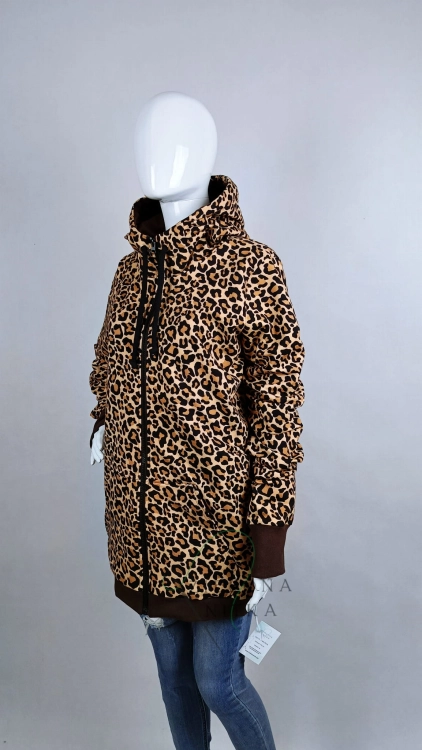 Bluza damska Z KAPTUREM rozpinana PANTERKA