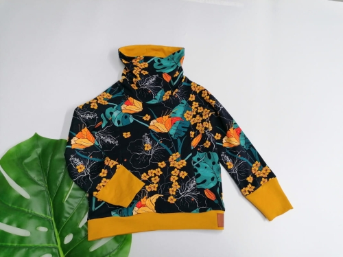 Bluza dziecięca z kominem RETRO FLOWERS