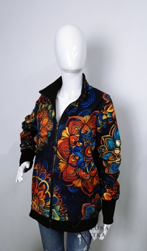 Bluza damska rozpinana z stójką MANDALA