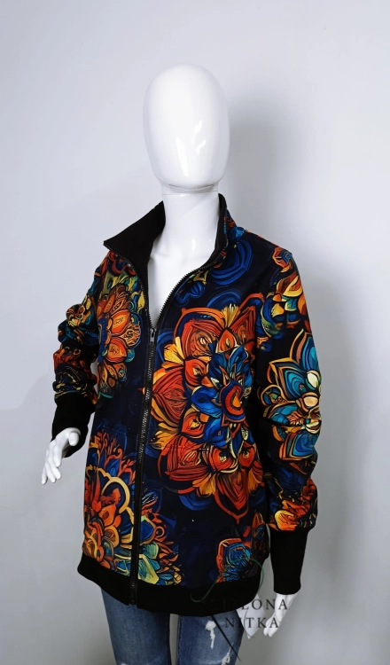 Bluza damska rozpinana z stójką MANDALA