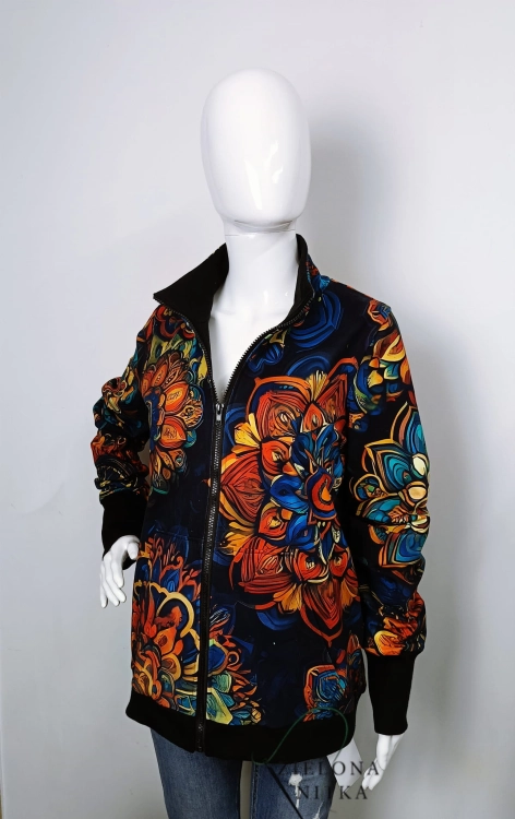 Bluza damska rozpinana z stójką MANDALA