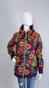 Bluza damska rozpinana z kapturem NOEONOWE KWIATY