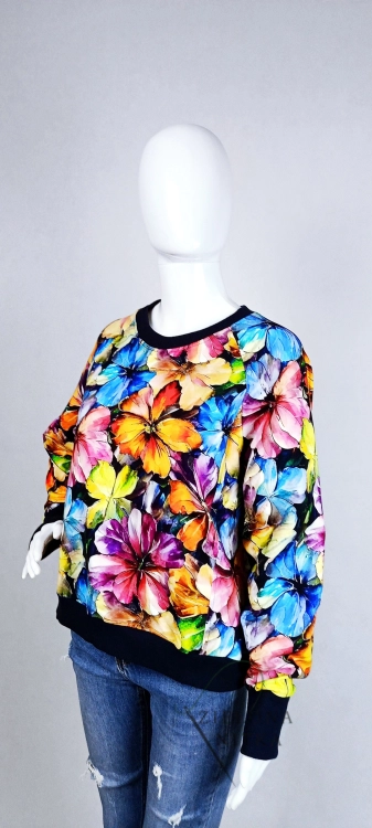 Bluza damska NURI KWIATY AKWARELA