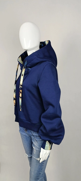 Bluza damska z kapturem SELIN GRANATOWA
