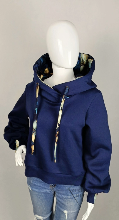 Bluza damska z kapturem SELIN GRANATOWA