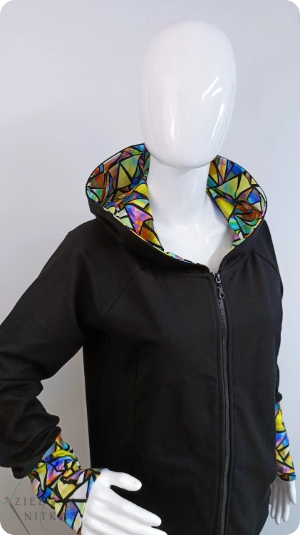 Bluza damska z kapturem czarna rozm S