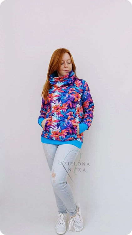 Bluza damska z kominem WIOLA LILIE