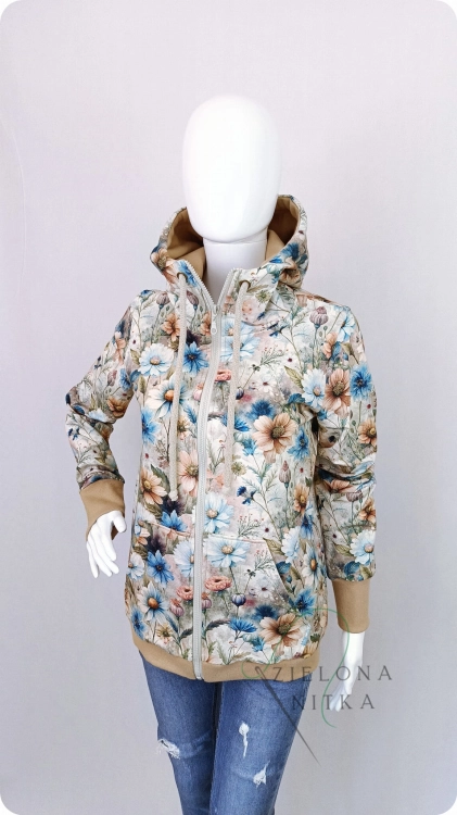 Bluza damska rozpinana z kapturem MARZENIE