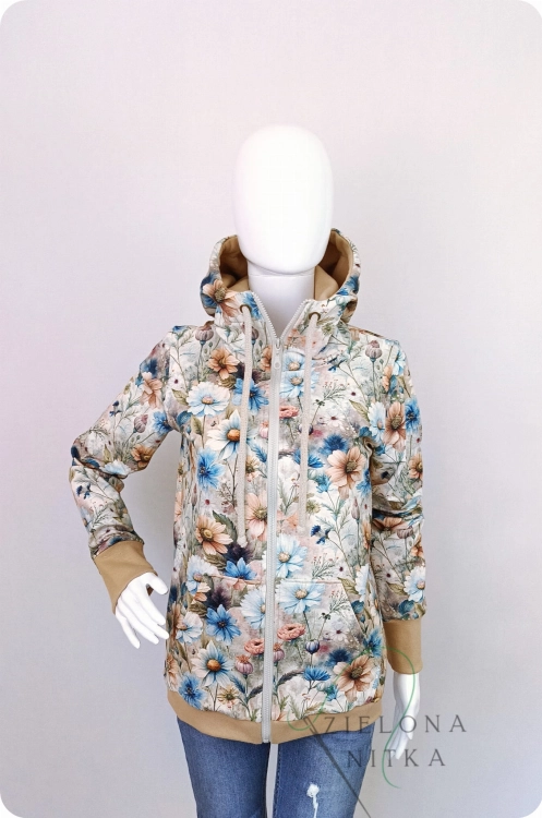 Bluza damska rozpinana z kapturem MARZENIE