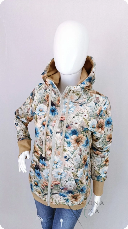 Bluza damska rozpinana z kapturem MARZENIE