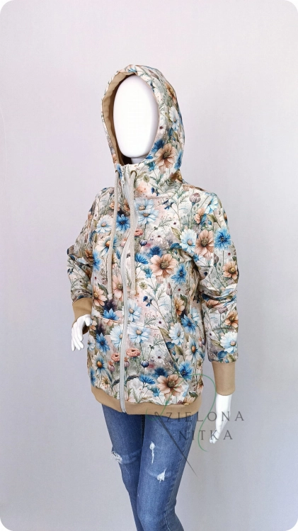 Bluza damska rozpinana z kapturem MARZENIE