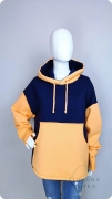 Bluza Damska z kapturem ELEMENT granatowo pomarańczowa