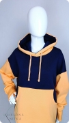 Bluza Damska z kapturem ELEMENT granatowo pomarańczowa