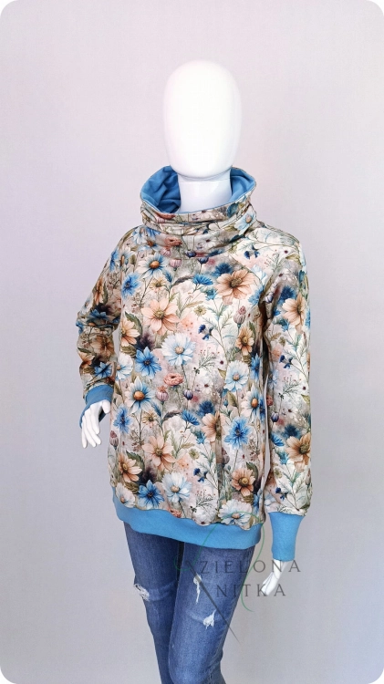 Bluza damska Wiola MARZENIE z kominem