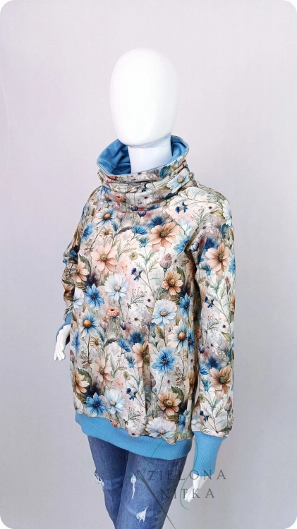 Bluza damska Wiola MARZENIE z kominem