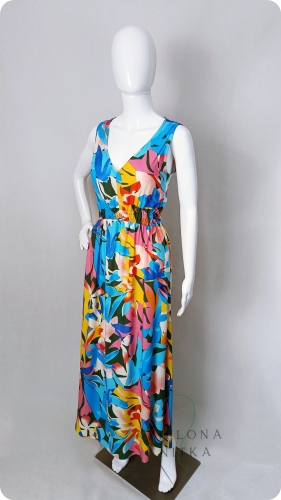 Sukienka damska letnia SUNNY PASELOWE LIŚCIE