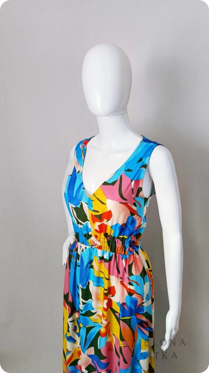 Sukienka damska letnia SUNNY PASELOWE LIŚCIE