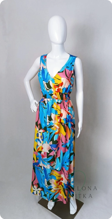 Sukienka damska letnia SUNNY PASELOWE LIŚCIE