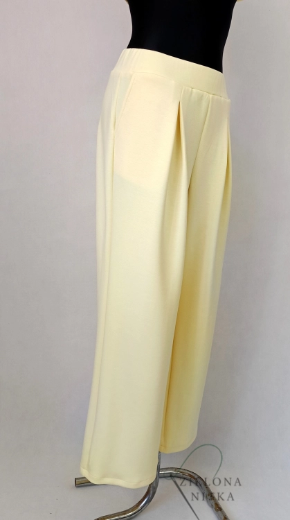 Spodnie damskie dzianina masełko BANANOWE