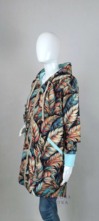 Bluza damska na zamek z kapturem BOHO MARGO