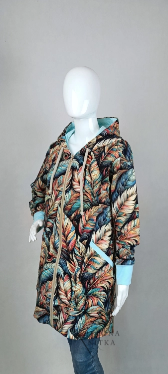 Bluza damska na zamek z kapturem BOHO MARGO