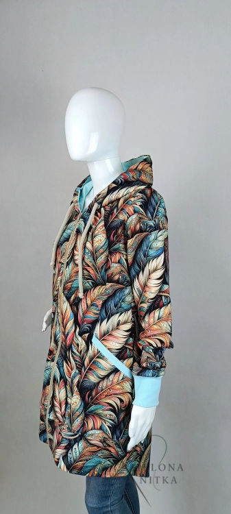 Bluza damska na zamek z kapturem BOHO MARGO