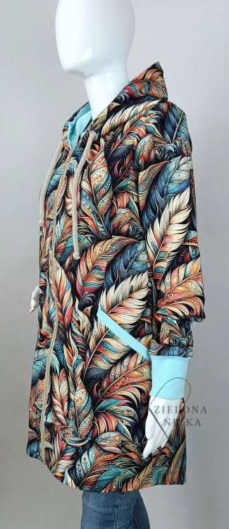 Bluza damska na zamek z kapturem BOHO MARGO