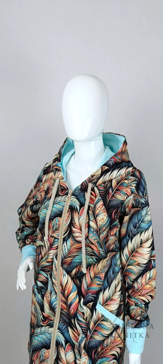 Bluza damska na zamek z kapturem BOHO MARGO