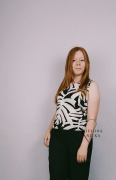Bluzka damska LIVI MONSTERA CZARNA /len