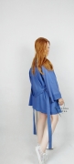 Kimono damskie lniane kolor jeans