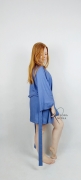 Kimono damskie lniane kolor jeans