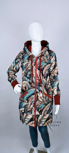 Bluza damska na zamek BOHO MARGO bordo