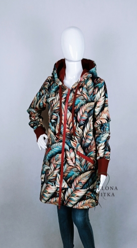 Bluza damska na zamek BOHO MARGO bordo